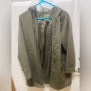 L.Bean Lightweight Field Jacket/Parka, Full Zip, Raglan Sleeve, Petite Small